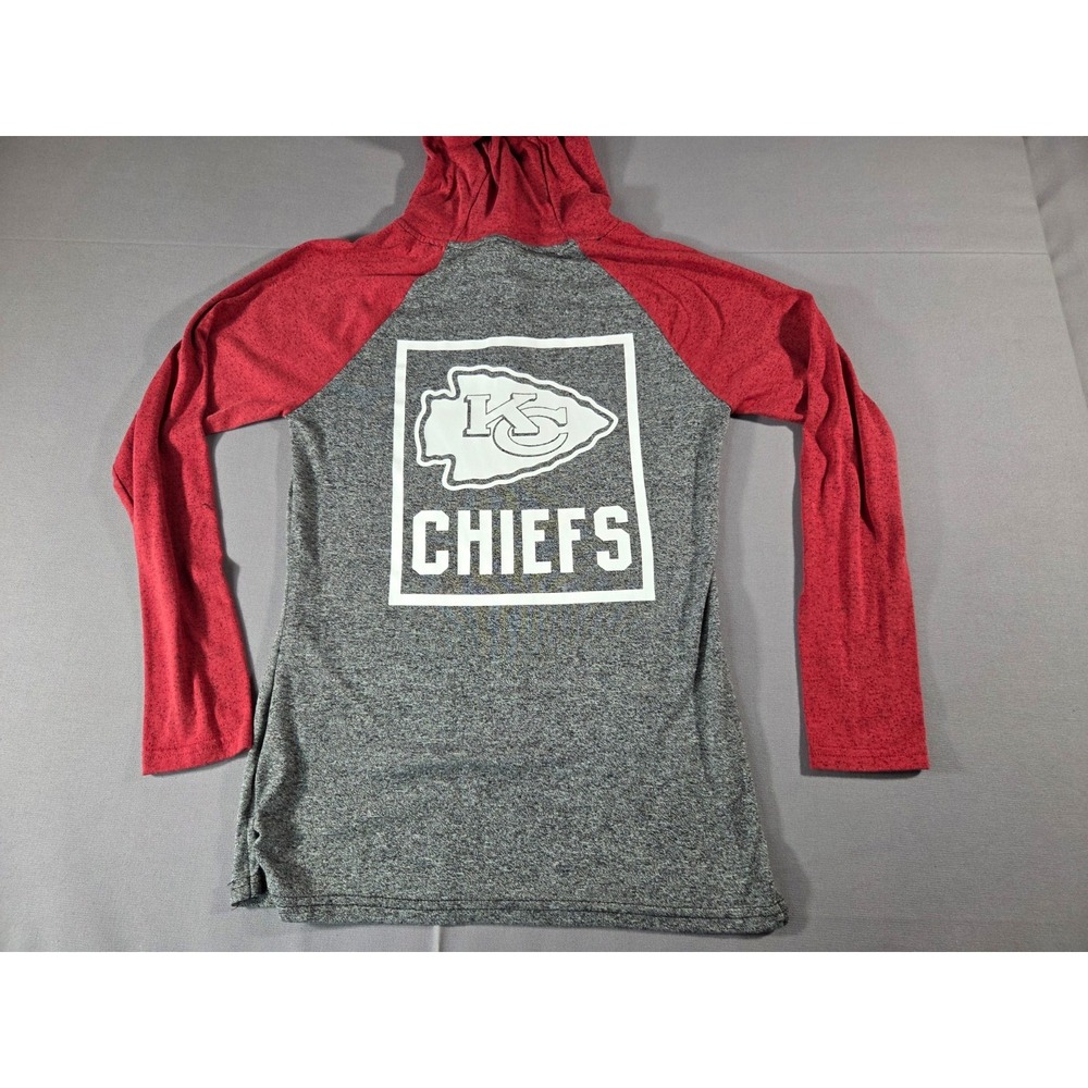 Team Apparel Shirt Mens Small Gray Kansas City Chiefs Football Pullover Hoodie